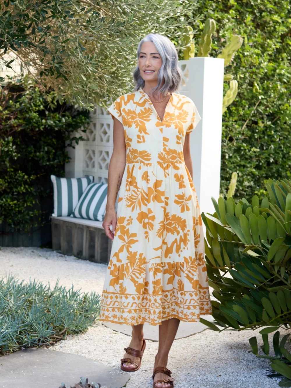 MAYE Poppy Midi Dress in Arizona Print Dress Size Medium